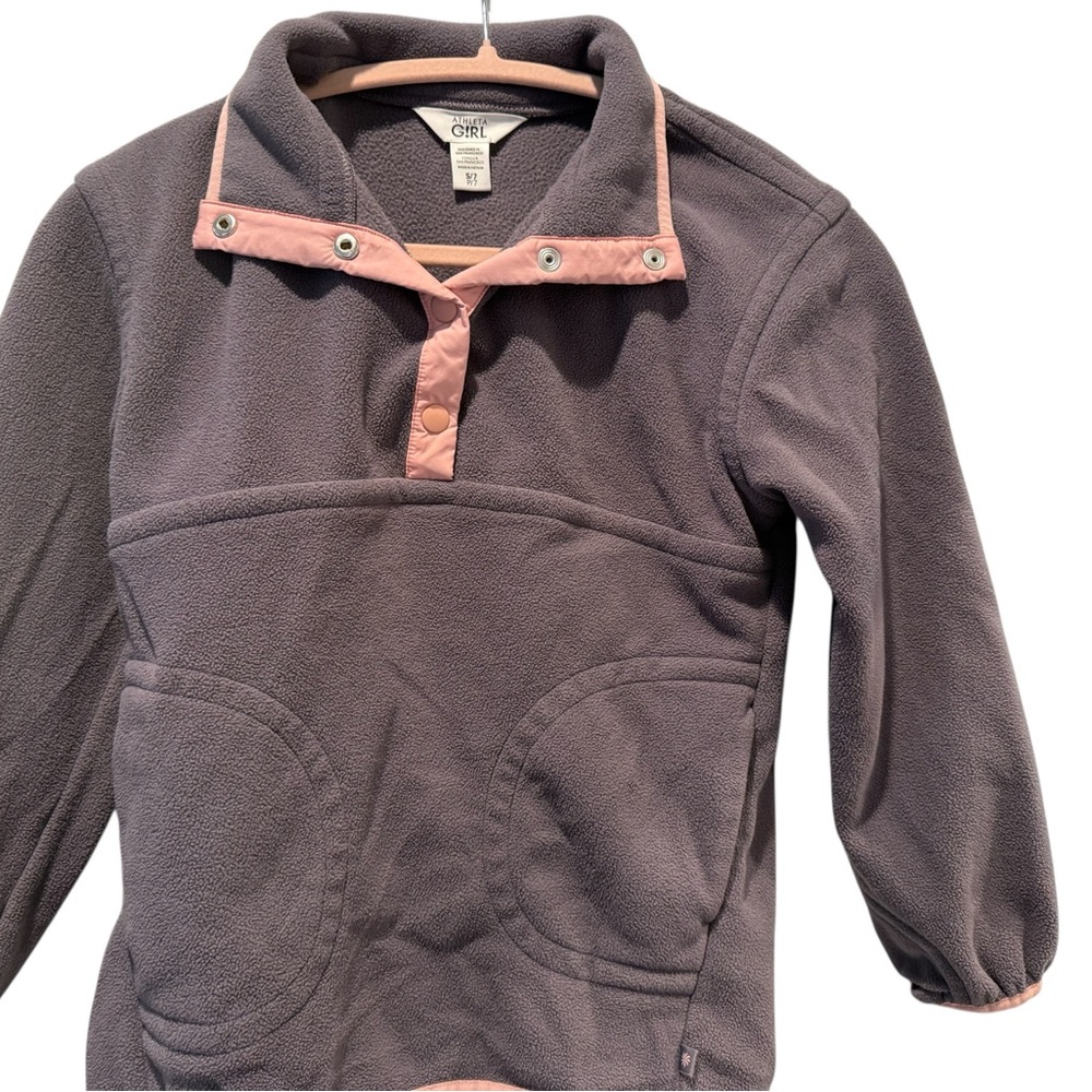 Athleta Girl  Gray and Pink girls Jacket
